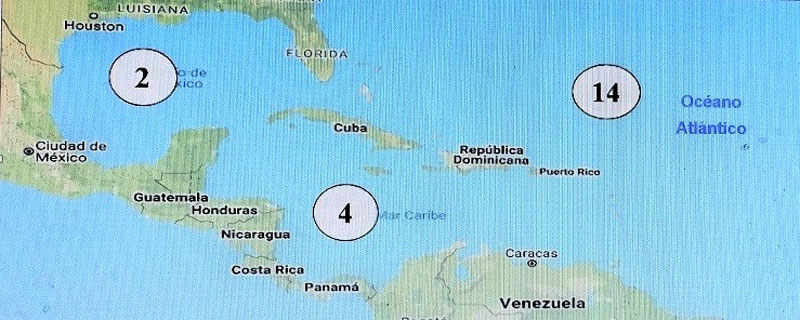 Presunta afectación por eventos tropicales en 2024.
