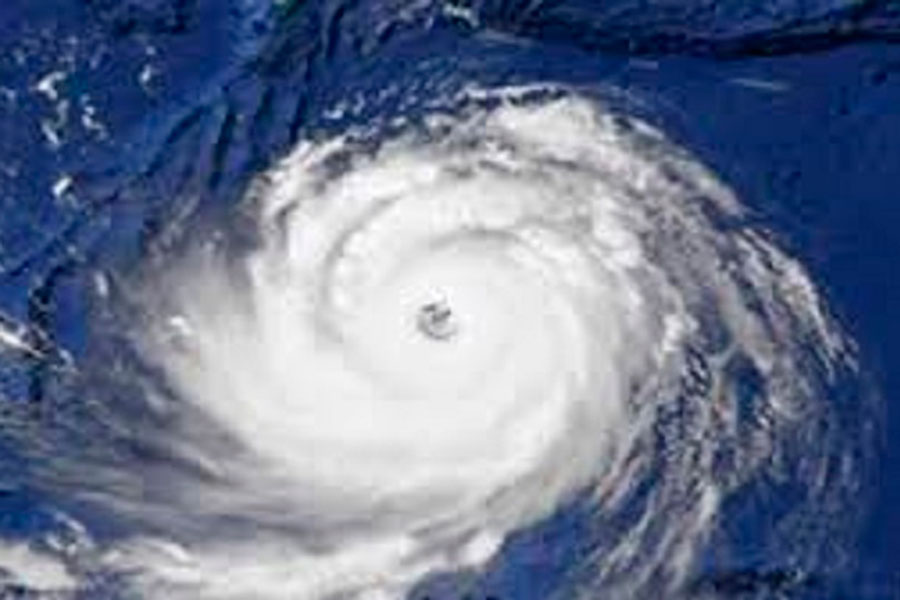 Ojo del huracán Beryl.