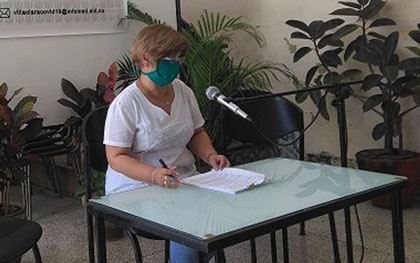 María Eugenia Veitía Fernández, gerente general de la Coorporación Cimex en Villa Clara.