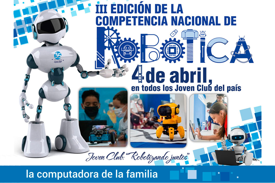 Cartel de la III Competencia Nacional de Robótica Online.