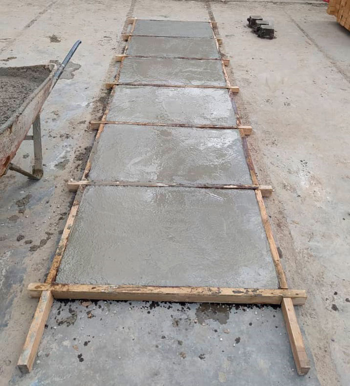 Losas para la construcción de viviendas.