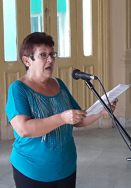 María Antonia Cardoso, miembro de la directiva de la Sociedad Cultural José Martí. María Antonia Cardoso, miembro de la directiva de la Sociedad Cultural José Martí.