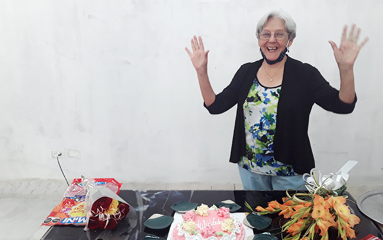 Pintora Adela María Suárez celebra su cumpleaños 85. Pintora Adela María Suárez celebra su cumpleaños 85.