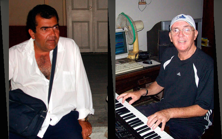 Jesús (Chu) Rodríguez e Iván Trujillo, músicos villaclareños fallecidos recientemente.