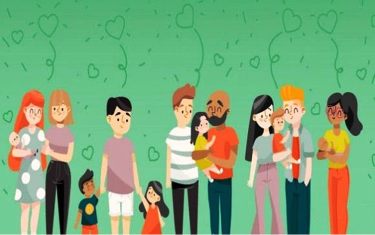 Cartel sobre las familias.