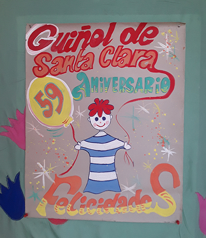 Cartel del por el aniversario 59 del Guiñol de Santa Clara.
