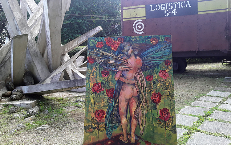 Obras de estudiantes de artes plásticas. Obras de estudiantes de artes plásticas.