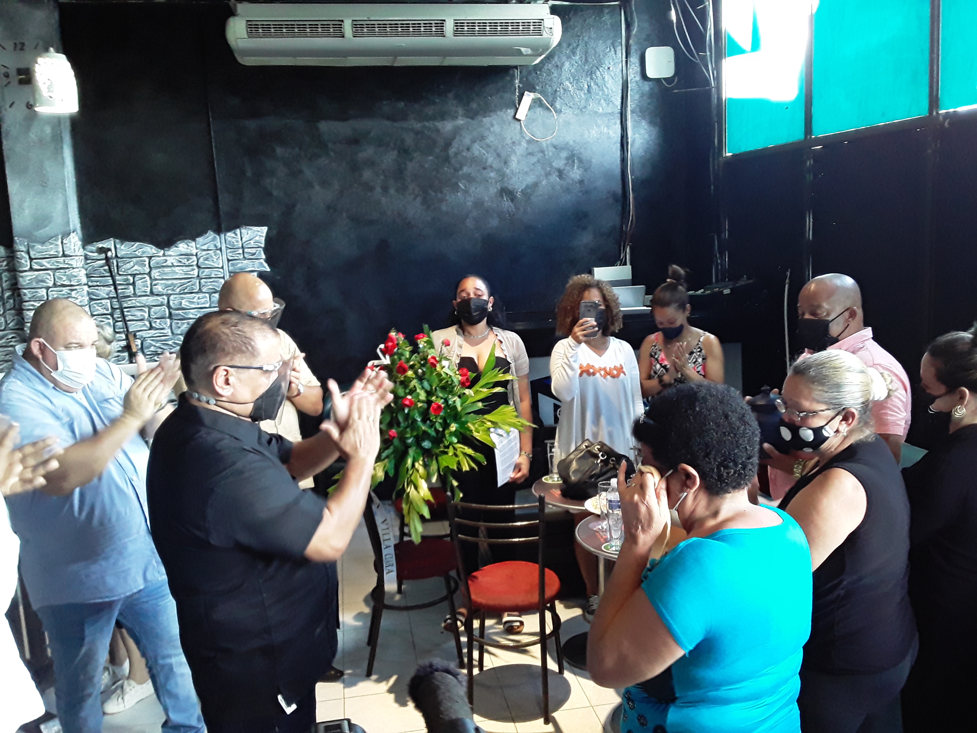 Homenaje a Yordanis Pérez, gerente del Cubo de Luz, fallecido este 27 de septiembre de 2021.