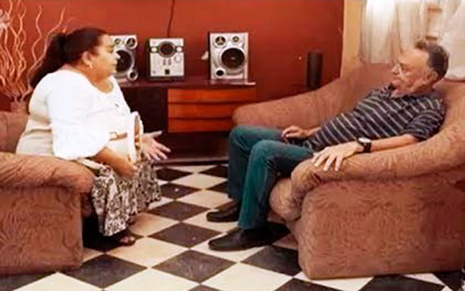 Personajes de Mercedes y su expareja en la novela Vuelve a mirar, de la televisión cubana.