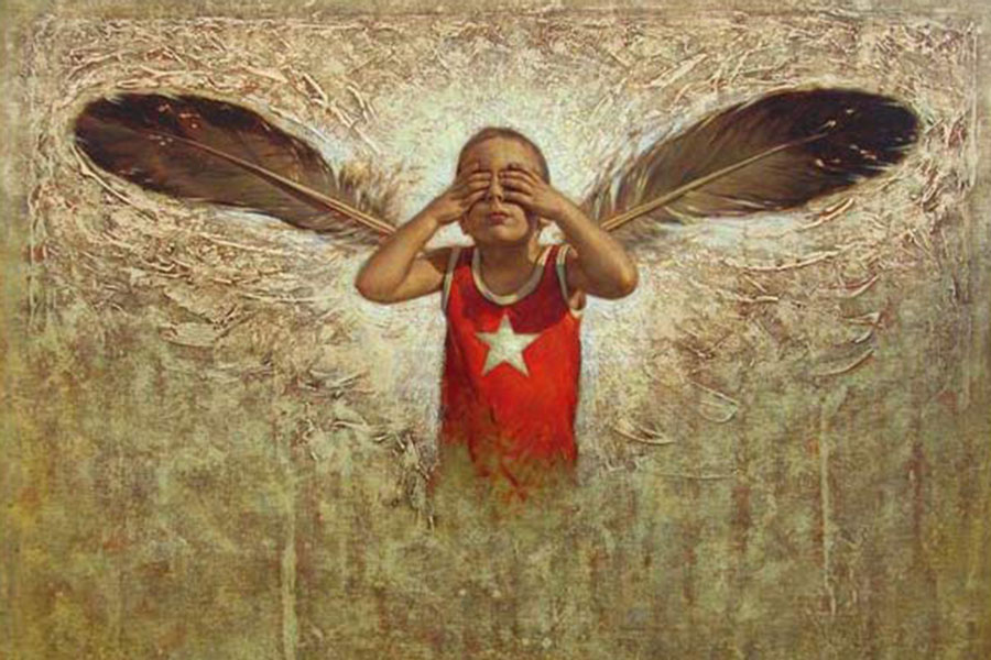 Obra del pintor cubano Maykel Herrera.