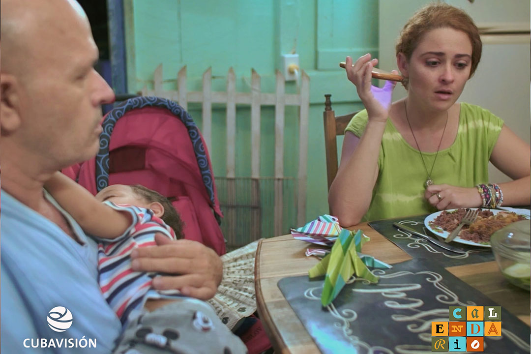 Profesora Amalia con su padre y su sobrino.