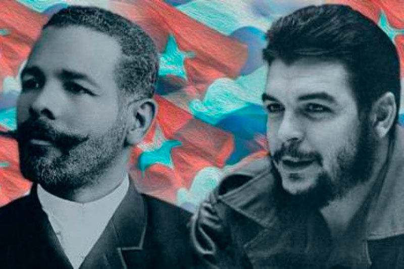 Antonio Maceo y Ernesto Che Guevara.