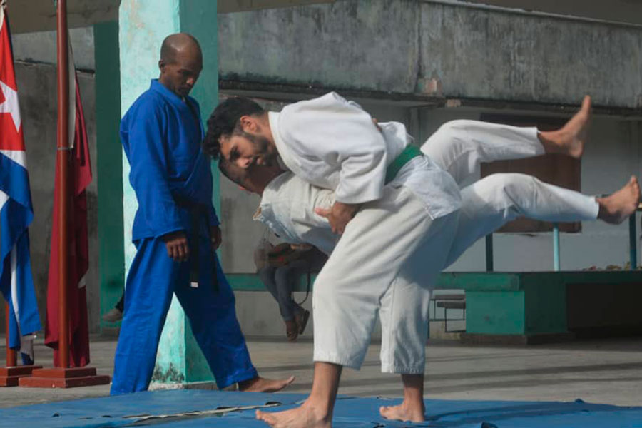 Práctica de judo.
