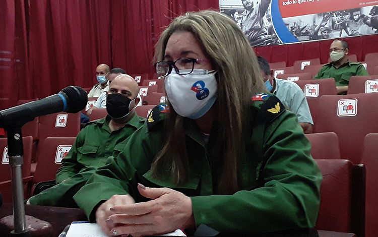 Yudí Rodríguez Hernández, presidenta del Consejo de Defensa Provincial de Villa Clara.