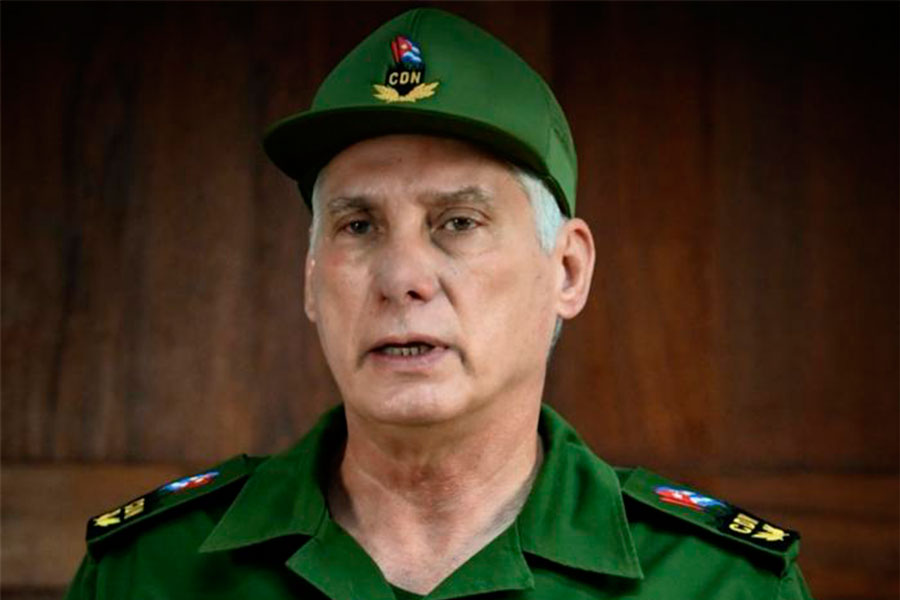 Miguel Díaz-Canel,  presidente del Consejo de Defensa Nacional.