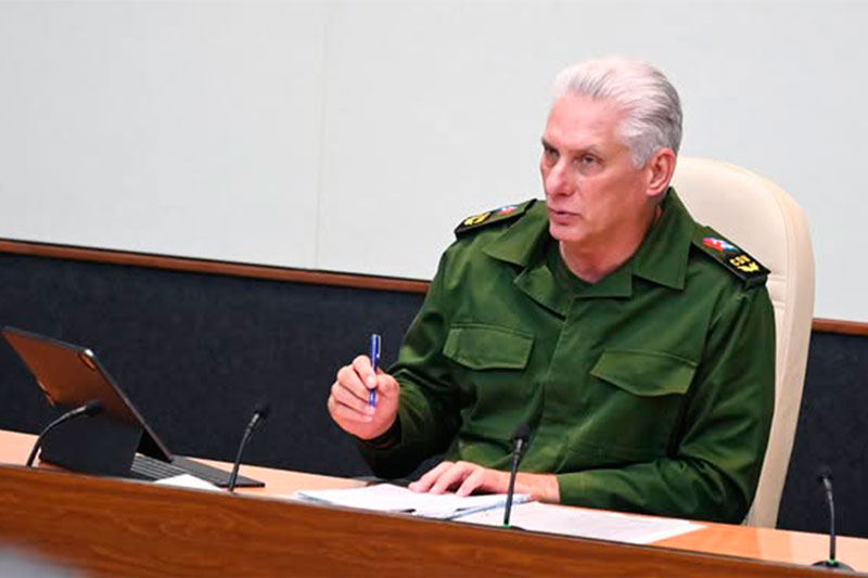Miguel Díaz-Canel Bermúdez, presidente del Consejo de Defensa Nacional.
