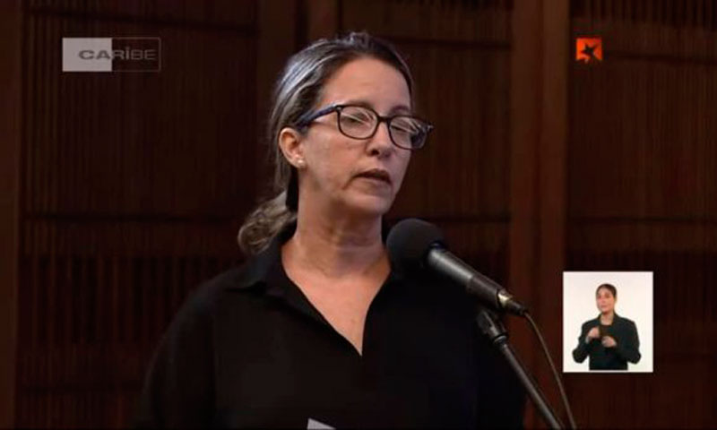 Naima Trujillo, ministra de Educación.