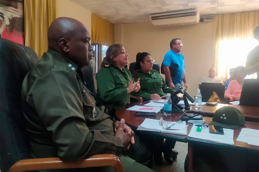 Consejo de Defensa Provincial de Villa Clara, encabezado por su presidenta, Susely Morfa González.