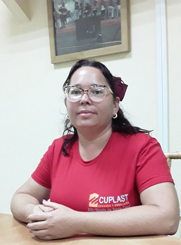 Yanara González Pérez, secretaria general del Buró Sindical de la EMI Batalla de Santa Clara.