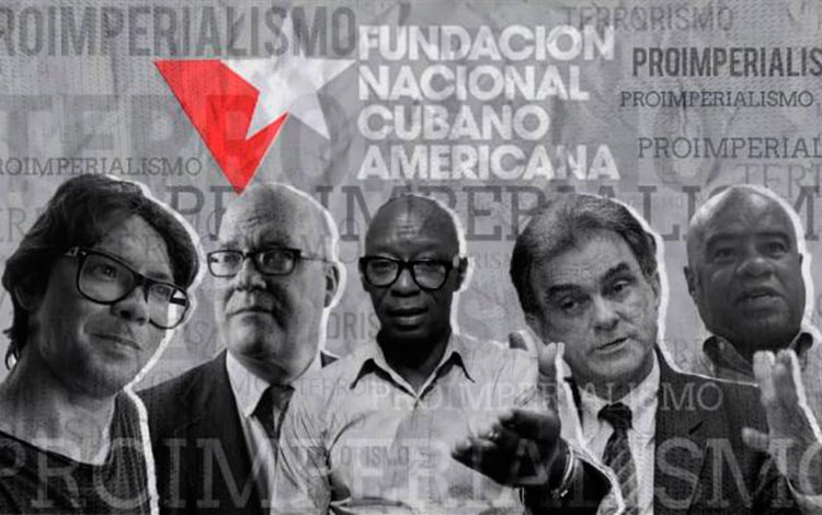 Cartel de la FNCA y los contrarrevolucionarios cubanos.