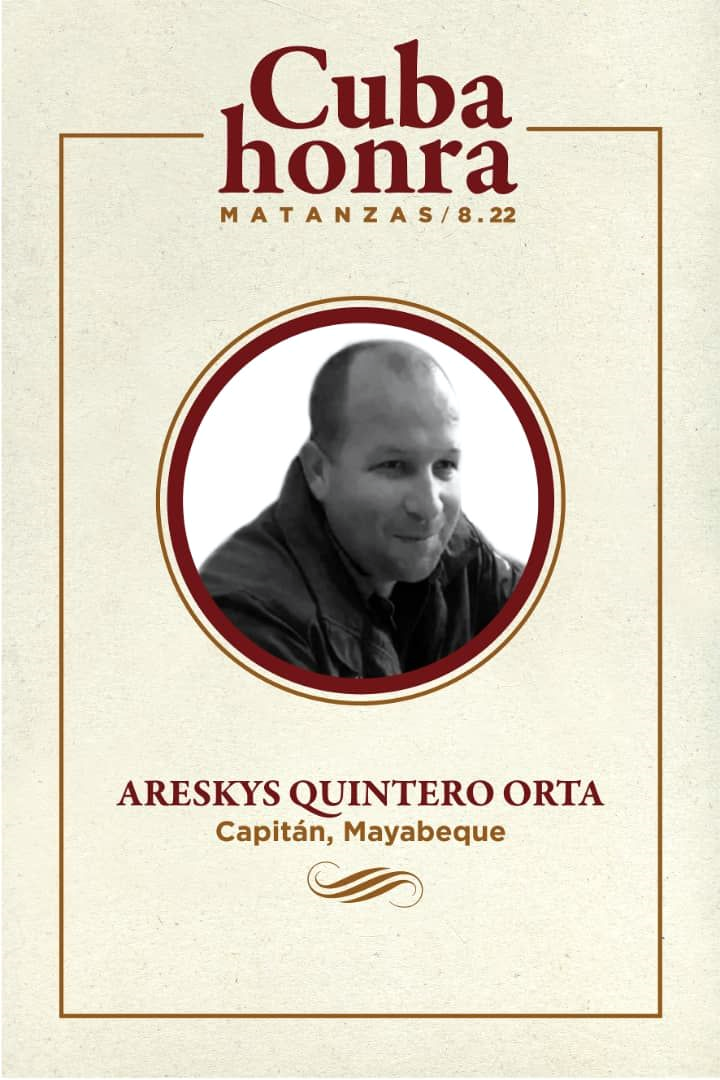 Areskys Quintero, víctima del incendio en la Base de Supertanqueros de Matanzas. Areskys Quintero, víctima del incendio en la Base de Supertanqueros de Matanzas.