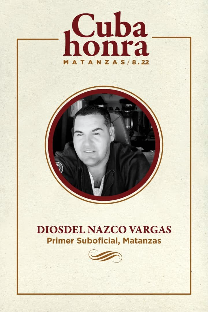 Diosdel Nazco, víctima del incendio en la Base de Supertanqueros de Matanzas. Diosdel Nazco, víctima del incendio en la Base de Supertanqueros de Matanzas.