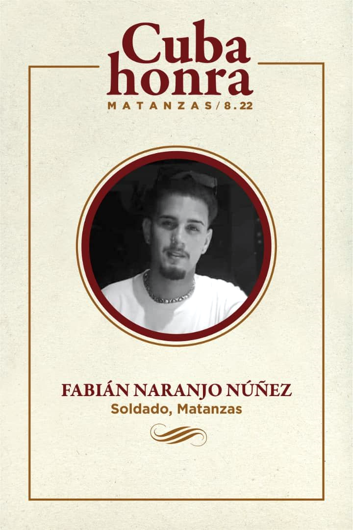 Fabián Naranjo, ví­ctima del incendio en la Base de Supertanqueros de Matanzas.