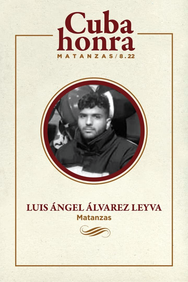 Luis íngel ílvarez, víctima del incendio en la Base de Supertanqueros de Matanzas. Luis íngel ílvarez, víctima del incendio en la Base de Supertanqueros de Matanzas.