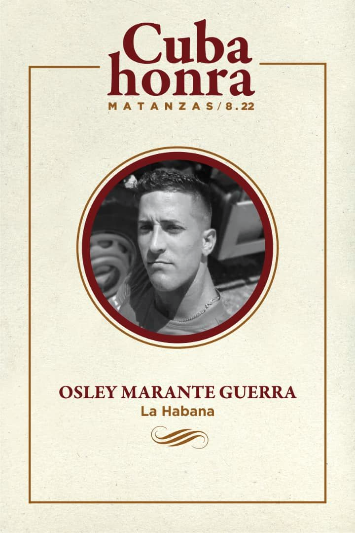 Osley Marante, víctima del incendio en la Base de Supertanqueros de Matanzas. Osley Marante, víctima del incendio en la Base de Supertanqueros de Matanzas.