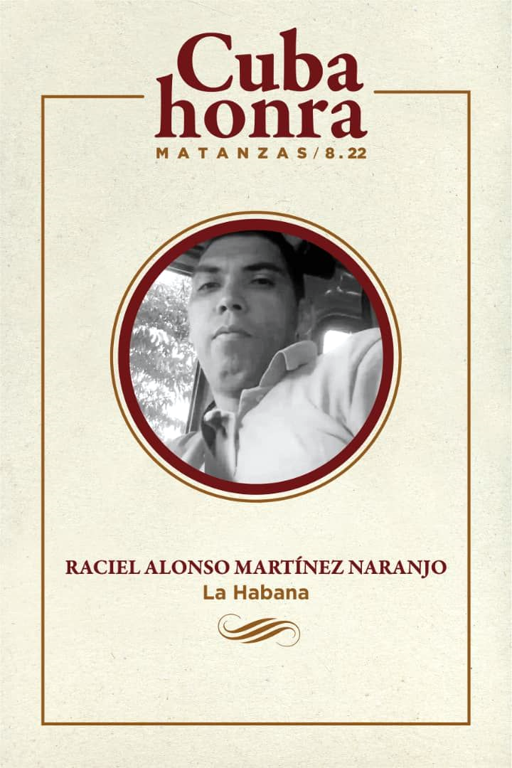 Raciel Alonso, víctima del incendio en la Base de Supertanqueros de Matanzas. Raciel Alonso, víctima del incendio en la Base de Supertanqueros de Matanzas.