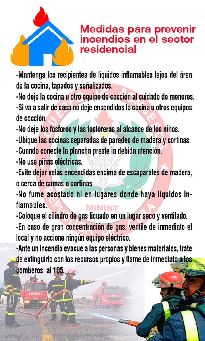Medidas de prevención contra incendios.