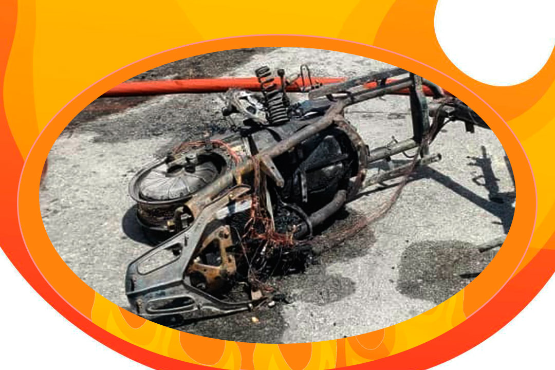 Motorina incendiada.