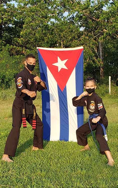 Yunier García Ortiz y Flavio César Pedraza Cárdenas , ganadores del Mundial Interestilos de Kata Online. Yunier García Ortiz y Flavio César Pedraza Cárdenas , ganadores del Mundial Interestilos de Kata Online.