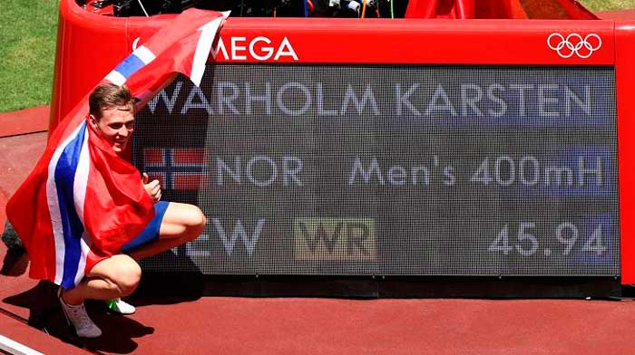 Karsten Warholm, récord mundial en los 400 m con vallas en Tokio 2020. Karsten Warholm, récord mundial en los 400 m con vallas en Tokio 2020.