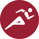Logo del atletismo en los Juegos Olí­mpicos Tokio 2020.