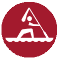Logo del canotaje en los Juegos Olí­mpicos Tokio 2020.