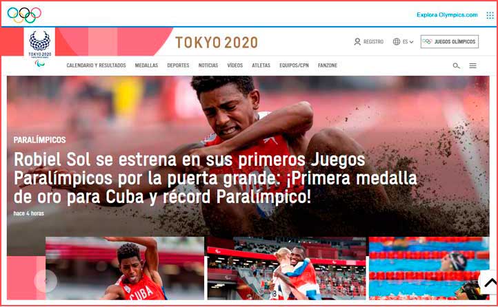 Página oficial de los Juegos Paralímpicos refleja victoria del cubano Robiel Yankiel del Sol. Página oficial de los Juegos Paralímpicos refleja victoria del cubano Robiel Yankiel del Sol.