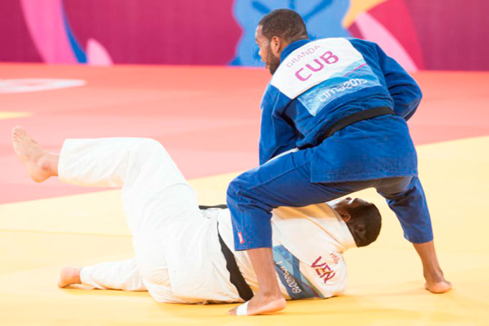 Victoria de Andy Granda en la final de los +100 kg del judo en los Juegos Panamericanos de Lima 2019.