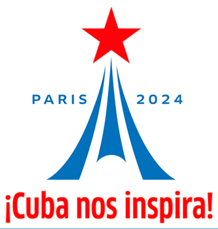 Logo de la delegación cubana a las Olimpiadas de París 2024.