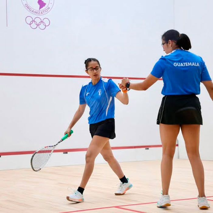 Tabita Gaitán y Darlyn Sandoval, oro en el doble femenino del squash.
