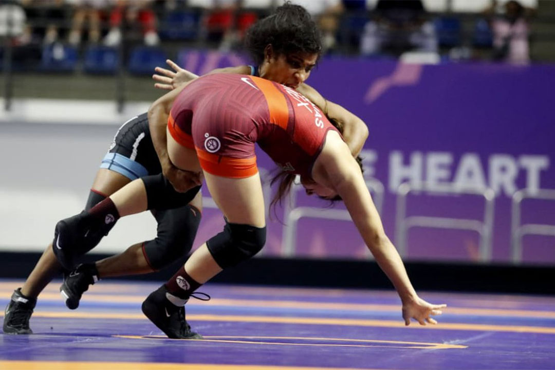 Combate final de Yaynelis Sanz contra la mexicana Bertha Rojas.