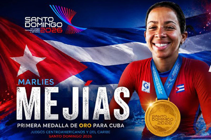 Marlies Mejías, oro en la prueba contrarreloj del ciclismo de ruta en los Juegos Centroamericanos y del Caribe Santo Domingo 2026.