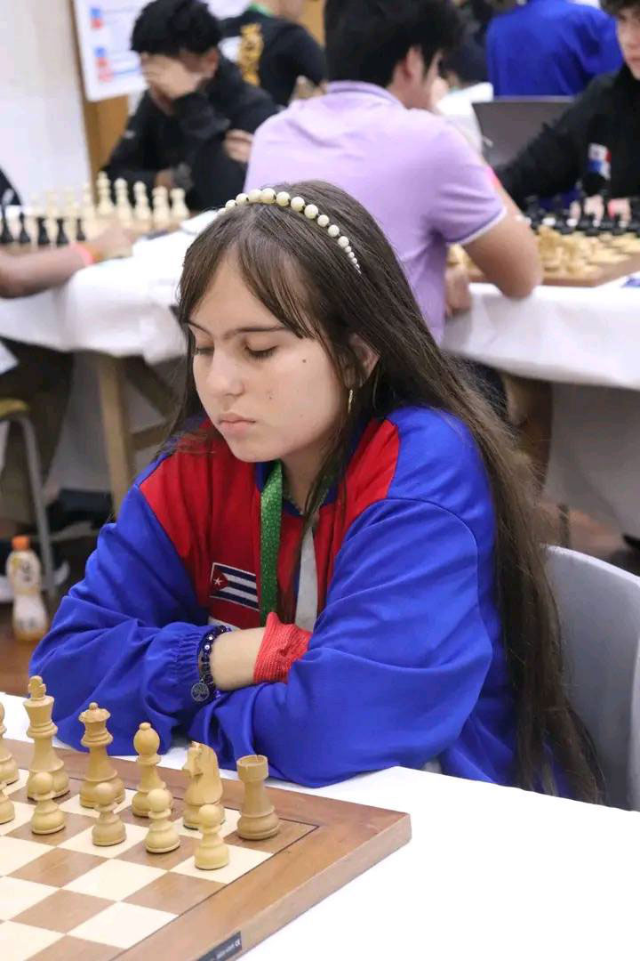 Jinela de la Caridad Rodríguez durante la Olimpiada Mundial Sub-16.