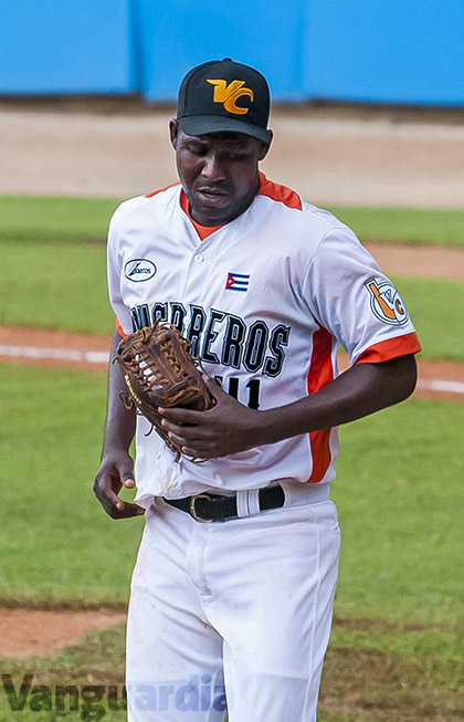 Alain Sánchez, pitcher de Villa Clara. Alain Sánchez, pitcher de Villa Clara.