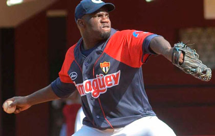 Frank Madan, lanzador del equipo Camagí¼ey. Frank Madan, lanzador del equipo Camagí¼ey.