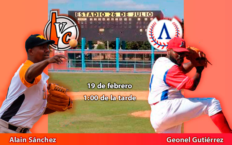 Alain Sánchez y Geonel Gutiérrez, abridores del primer juego entre Villa Clara y Artemisa. Alain Sánchez y Geonel Gutiérrez, abridores del primer juego entre Villa Clara y Artemisa.