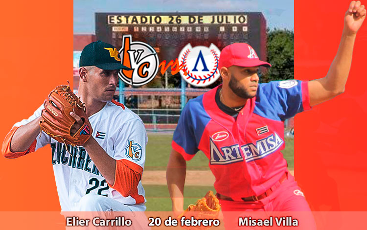 Elier Carrillo y Misael Villa, abridores por Villa Clara y Artemisa en la 61 Serie Nacional de Béisbol, el 20 de febrero de 2022. Elier Carrillo y Misael Villa, abridores por Villa Clara y Artemisa en la 61 Serie Nacional de Béisbol, el 20 de febrero de 2022.