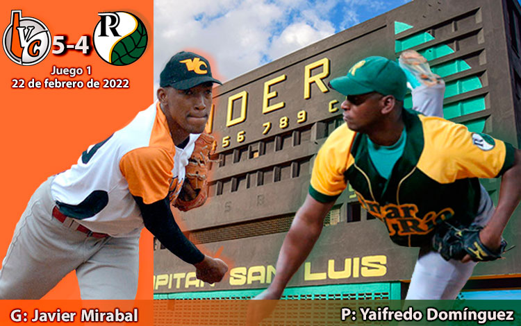 Javier MIrabal y Yaifredo Domínguez, abridores del primer juego entre Villa Clara y Pinar del Río. Javier MIrabal (ganador) y Yaifredo Domínguez (perdedor), abridores del primer juego entre Villa Clara y Pinar del Río.