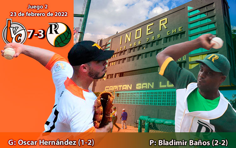 Oscar Hernández y Bladimir Baños, ganador y perdedor del segundo juego entre el equipo Villa Clara y Pinar del Río en la 61 Serie Nacional de Béisbol. Oscar Hernández y Bladimir Baños, ganador y perdedor del segundo juego entre el equipo Villa Clara y Pinar del Río en la 61 Serie Nacional de Béisbol.