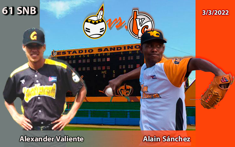 Alexander Valentín Rodríguez y Alain Sánchez Machado, abridores por Guantánamo y Villa Clara, respectivamente, en el tercer juego de la subserie entre ambos equipos jugada en el estadio Sandino, de Santa Clara. Alexander Valentín Rodríguez y Alain Sánchez Machado, abridores por Guantánamo y Villa Clara, respectivamente, en el tercer juego de la subserie entre ambos equipos jugada en el estadio Sandino, de Santa Clara.